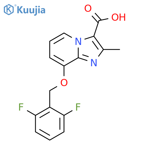 8-((2,6-Difluorobenzyl)oxy)-2-methylimidazo[1,2-a]pyridine-3-carboxylic acid structure