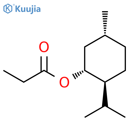 Cyclohexanol, 5-methyl-2-(1-methylethyl)-, 1-propanoate, (1R,2S,5R)-rel- structure