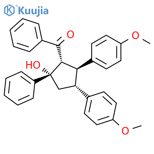 Methanone,[(1R,2S,4R,5S)-2-hydroxy-4,5-bis(4-methoxyphenyl)-2-phenylcyclopentyl]phenyl-, rel- structure