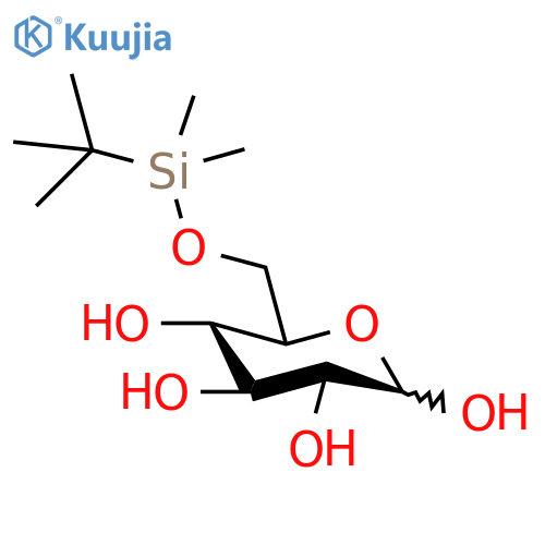 6-O-(tert-Butyldimethylsilyl)-D-glucose structure