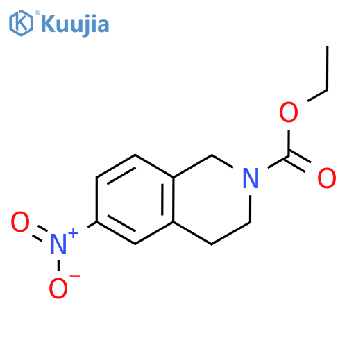 2(1H)-Isoquinolinecarboxylic acid, 3,4-dihydro-6-nitro-, ethyl ester structure