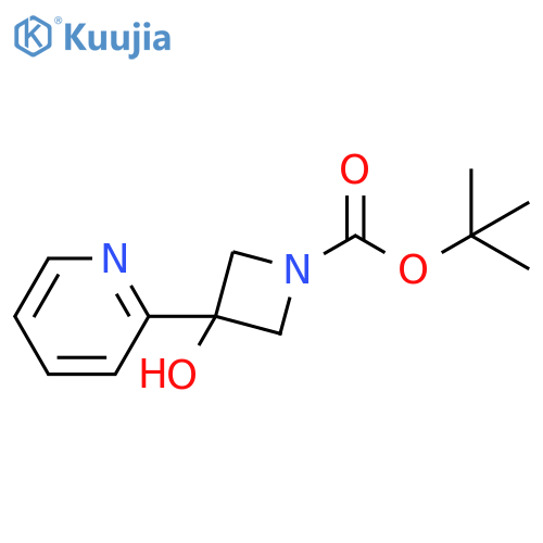tert-butyl 3-hydroxy-3-(pyridin-2-yl)azetidine-1-carboxylate structure