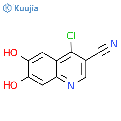 4-Chloro-6,7-dihydroxyquinoline-3-carbonitrile structure