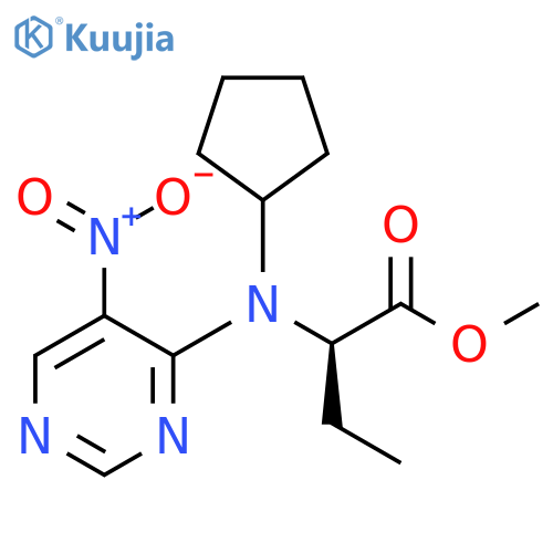 (R)-Methyl 2-(cyclopentyl(5-nitropyriMidin-4-yl)aMino)butanoate structure