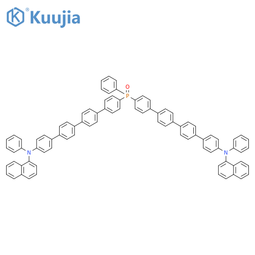 4''' ,4''''-(Phenylphosphoryl)bis(N -1-naphthyl-N -phenyl-1,1':4',1'':4'',1'''-quaterphenyl-4-amine) structure