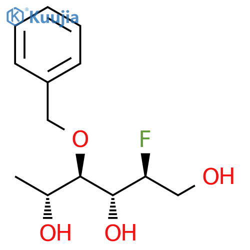 D-Allitol, 2,6-dideoxy-2-fluoro-4-O-(phenylmethyl)- structure