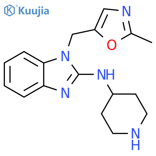 1H-Benzimidazol-2-amine,1-[(2-methyl-5-oxazolyl)methyl]-N-4-piperidinyl- structure