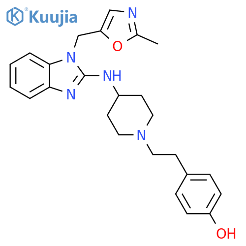 Phenol,4-[2-[4-[[1-[(2-methyl-5-oxazolyl)methyl]-1H-benzimidazol-2-yl]amino]-1-piperidinyl]ethyl]- structure