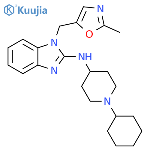 1H-Benzimidazol-2-amine,N-(1-cyclohexyl-4-piperidinyl)-1-[(2-methyl-5-oxazolyl)methyl]- structure