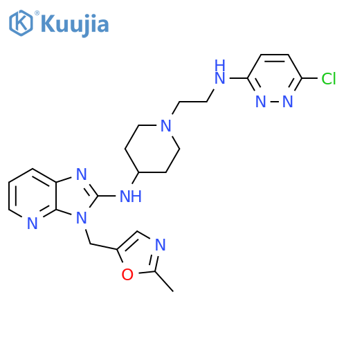 3H-Imidazo[4,5-b]pyridin-2-amine, N-[1-[2-[(6-chloro-3-pyridazinyl)amino]ethyl]-4-piperidinyl]-3-[(2-methyl-5-oxazolyl)methyl]- structure