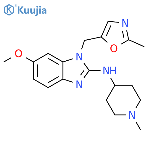1H-Benzimidazol-2-amine,6-methoxy-1-[(2-methyl-5-oxazolyl)methyl]-N-(1-methyl-4-piperidinyl)- structure