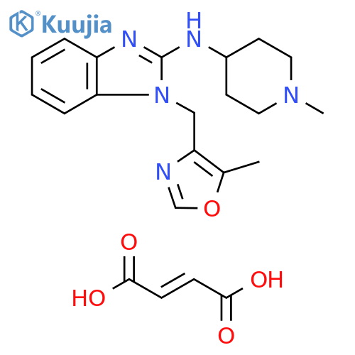 1H-Benzimidazol-2-amine, 1-[(5-methyl-4-oxazolyl)methyl]-N-(1-methyl-4-piperidinyl)-, (2E)-2-butenedioate (2:3) structure