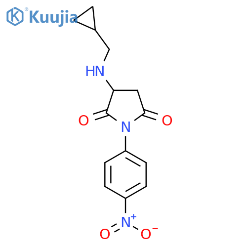 3-(Cyclopropylmethyl)amino-1-(4-nitrophenyl)pyrrolidine-2,5-dione structure