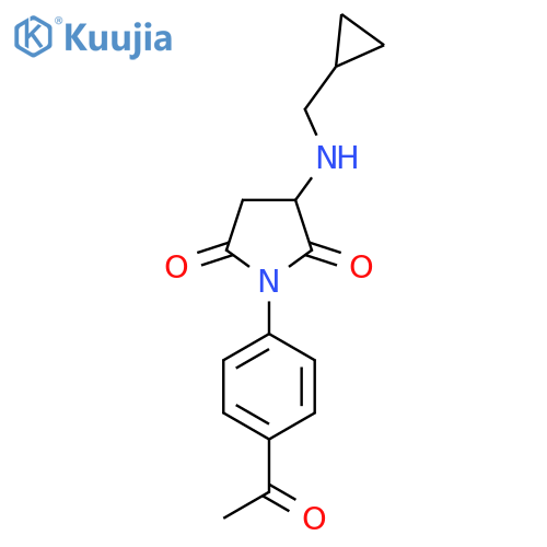 1-(4-Acetylphenyl)-3-(cyclopropylmethyl)aminopyrrolidine-2,5-dione structure
