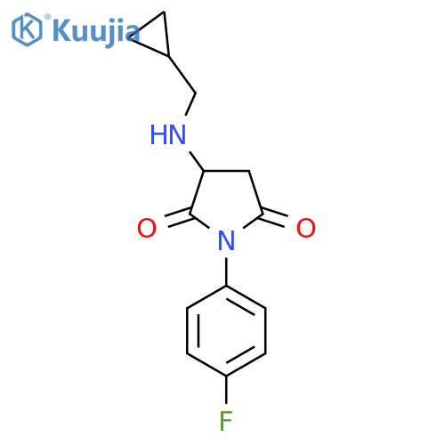 3-(Cyclopropylmethyl)amino-1-(4-fluorophenyl)pyrrolidine-2,5-dione structure