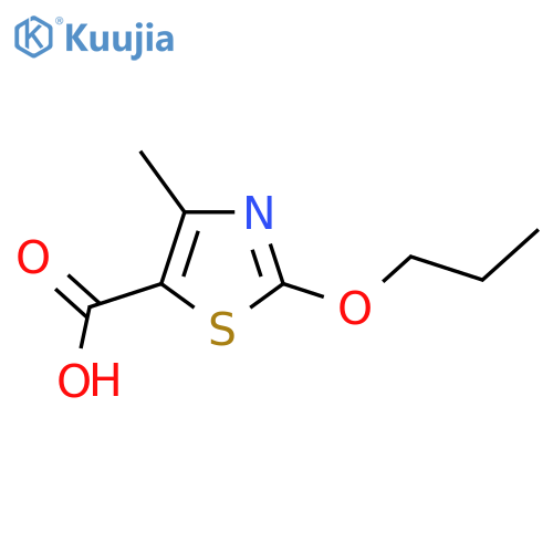 4-Methyl-2-propoxy-1,3-thiazole-5-carboxylic acid structure