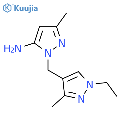 1-(1-Ethyl-3-methyl-1H-pyrazol-4-yl)methyl-3-methyl-1H-pyrazol-5-amine structure