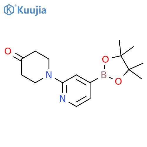 4-Piperidinone, 1-[4-(4,4,5,5-tetramethyl-1,3,2-dioxaborolan-2-yl)-2-pyridinyl]- structure