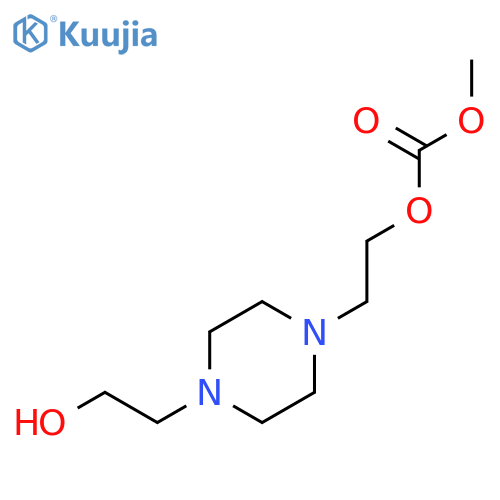 Carbonic acid 2-[4-(2-hydroxyethyl)-1-piperazinyl]ethyl methyl ester structure