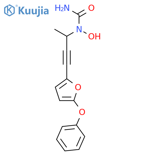 Urea, N-hydroxy-N-[1-methyl-3-(5-phenoxy-2-furanyl)-2-propynyl]- structure