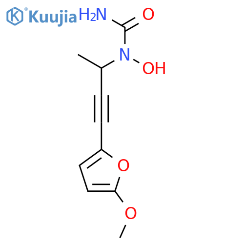 Urea, N-hydroxy-N-[3-(5-methoxy-2-furanyl)-1-methyl-2-propynyl]- structure