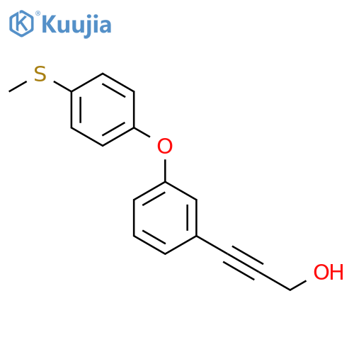 2-PROPYN-1-OL, 3-[3-[4-(METHYLTHIO)PHENOXY]PHENYL]- structure