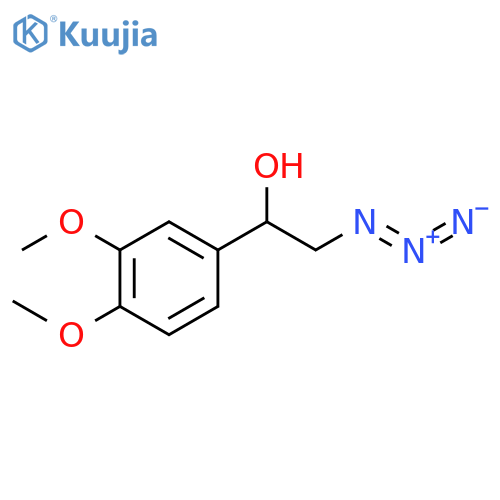 2-azido-1-(3,4-dimethoxyphenyl)ethan-1-ol structure