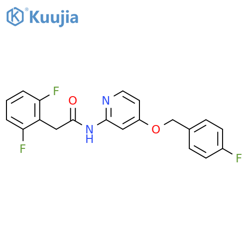 2,6-Difluoro-N-4-(4-fluorophenyl)methoxy-2-pyridinyl-benzeneacetamide structure