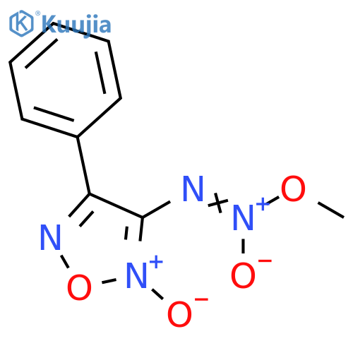 1,2,5-Oxadiazole, 3-(2-methoxy-2-oxidodiazenyl)-4-phenyl-, 2-oxide structure