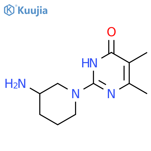 2-(3-Amino-piperidin-1-yl)-5,6-dimethyl-3H-pyrimidin-4-one structure