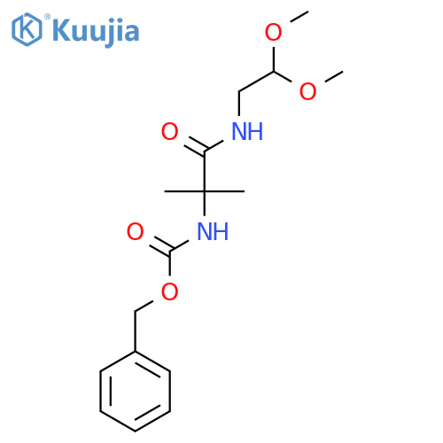 Benzyl 1-(2,2-dimethoxyethylamino)-2-methyl-1-oxopropan-2-ylcarbamate structure