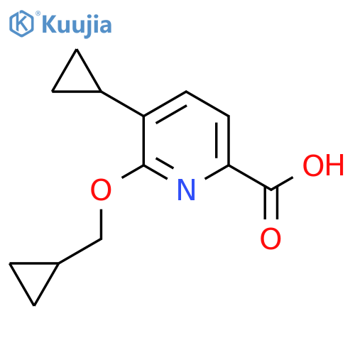 5-Cyclopropyl-6-cyclopropylmethoxy-pyridine-2-carboxylic acid structure