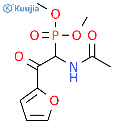 Dimethyl [1-acetamido-2-(furan-2-yl)-2-oxoethyl]phosphonate structure