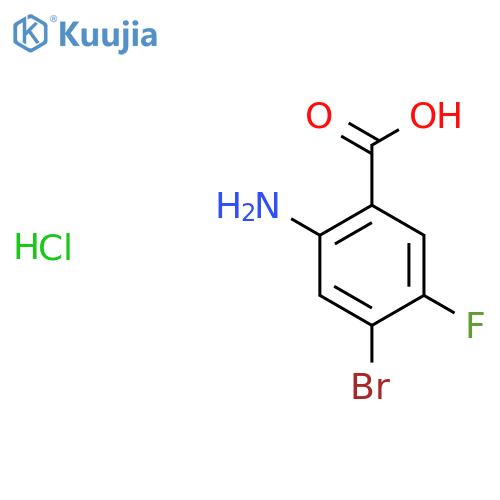2-Amino-4-bromo-5-fluorobenzoic acid hydrochloride structure