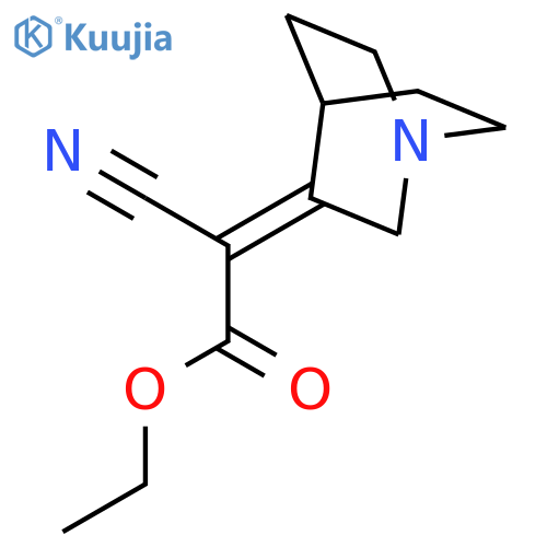 Acetic acid, 1-azabicyclo[2.2.2]oct-3-ylidenecyano-, ethyl ester structure