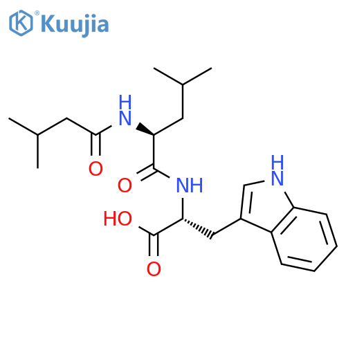 D-Tryptophan, N-[N-(3-methyl-1-oxobutyl)-L-leucyl]- structure
