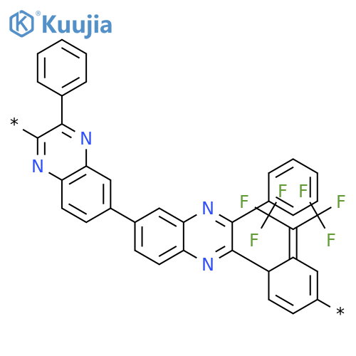 Poly[(3-phenyl-2,6-quinoxalinediyl)[2,2,2-trifluoro-1-(trifluoromethyl)ethylidene](3-phenyl-6,2-quinoxalinediyl)-1,4-phenylene] structure