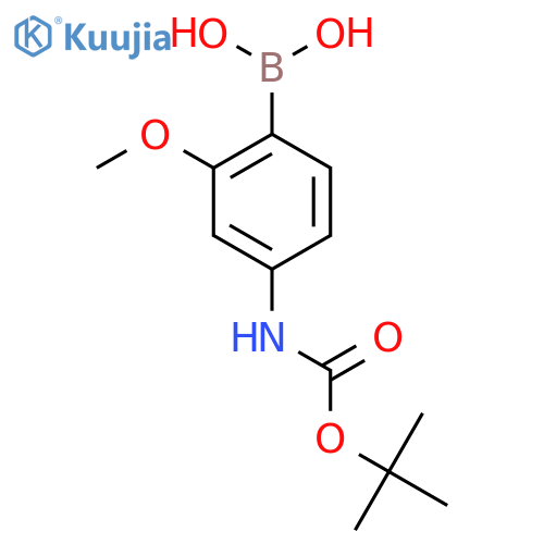 Carbamic acid, N-(4-borono-3-methoxyphenyl)-, C-(1,1-dimethylethyl) ester structure