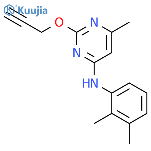 4-Pyrimidinamine, N-(2,3-dimethylphenyl)-6-methyl-2-(2-propynyloxy)- structure
