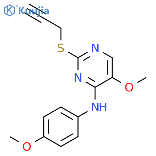4-Pyrimidinamine, 5-methoxy-N-(4-methoxyphenyl)-2-(2-propynylthio)- structure