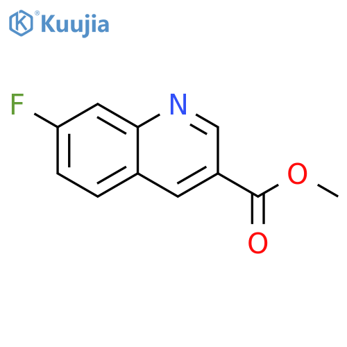 3-Quinolinecarboxylic acid, 7-fluoro-, methyl ester structure