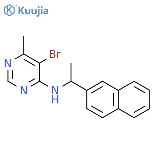 4-Pyrimidinamine, 5-bromo-6-methyl-N-[1-(2-naphthalenyl)ethyl]- structure