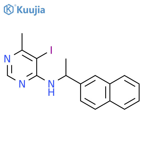 4-Pyrimidinamine, 5-iodo-6-methyl-N-[1-(2-naphthalenyl)ethyl]- structure