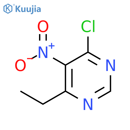 Pyrimidine, 4-chloro-6-ethyl-5-nitro- structure