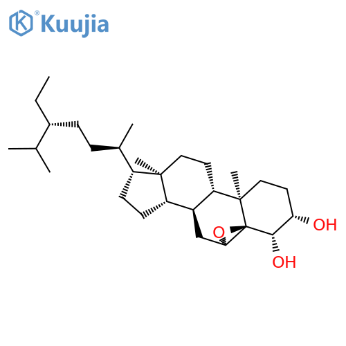 Stigmastane-3,4-diol, 5,6-epoxy-, (3b,4b,5a,6a)- structure