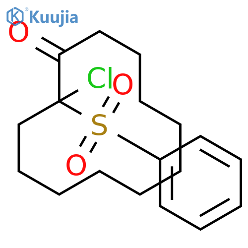 Cyclododecanone, 2-chloro-2-(phenylsulfonyl)- structure