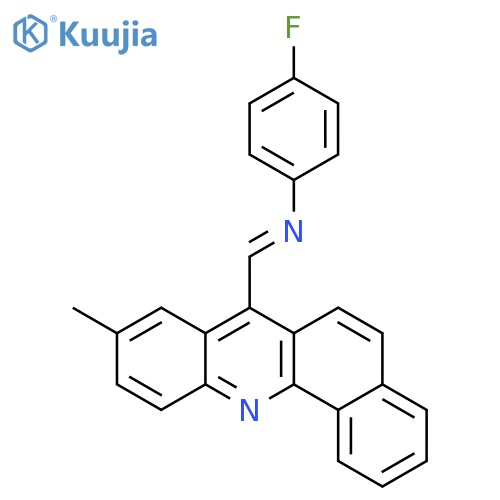 (E)-N-(4-Fluorophenyl)-1-(9-methylbenzo[c]acridin-7-yl)methanimine structure