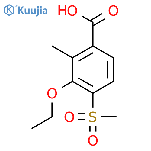 Benzoic acid, 3-ethoxy-2-methyl-4-(methylsulfonyl)- structure