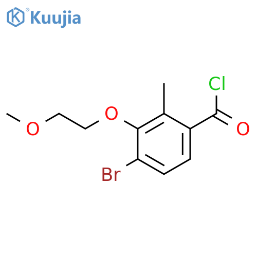 Benzoyl chloride, 4-bromo-3-(2-methoxyethoxy)-2-methyl- structure