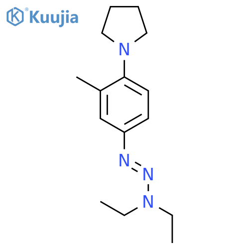 Pyrrolidine, 1-[4-(3,3-diethyl-1-triazenyl)-2-methylphenyl]- structure